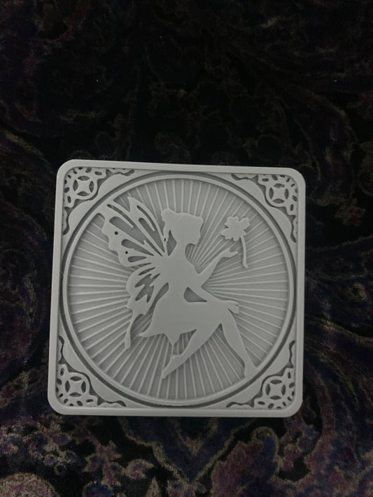 Fairy-Themed Coaster Set – Set of 5 (Unpainted)