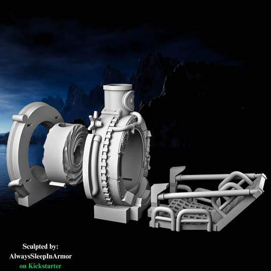 Steampunk Portal Dice Tower - Unpainted
