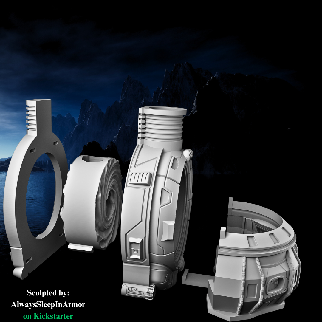 Sci-Fi Portal Dice Tower – Unpainted