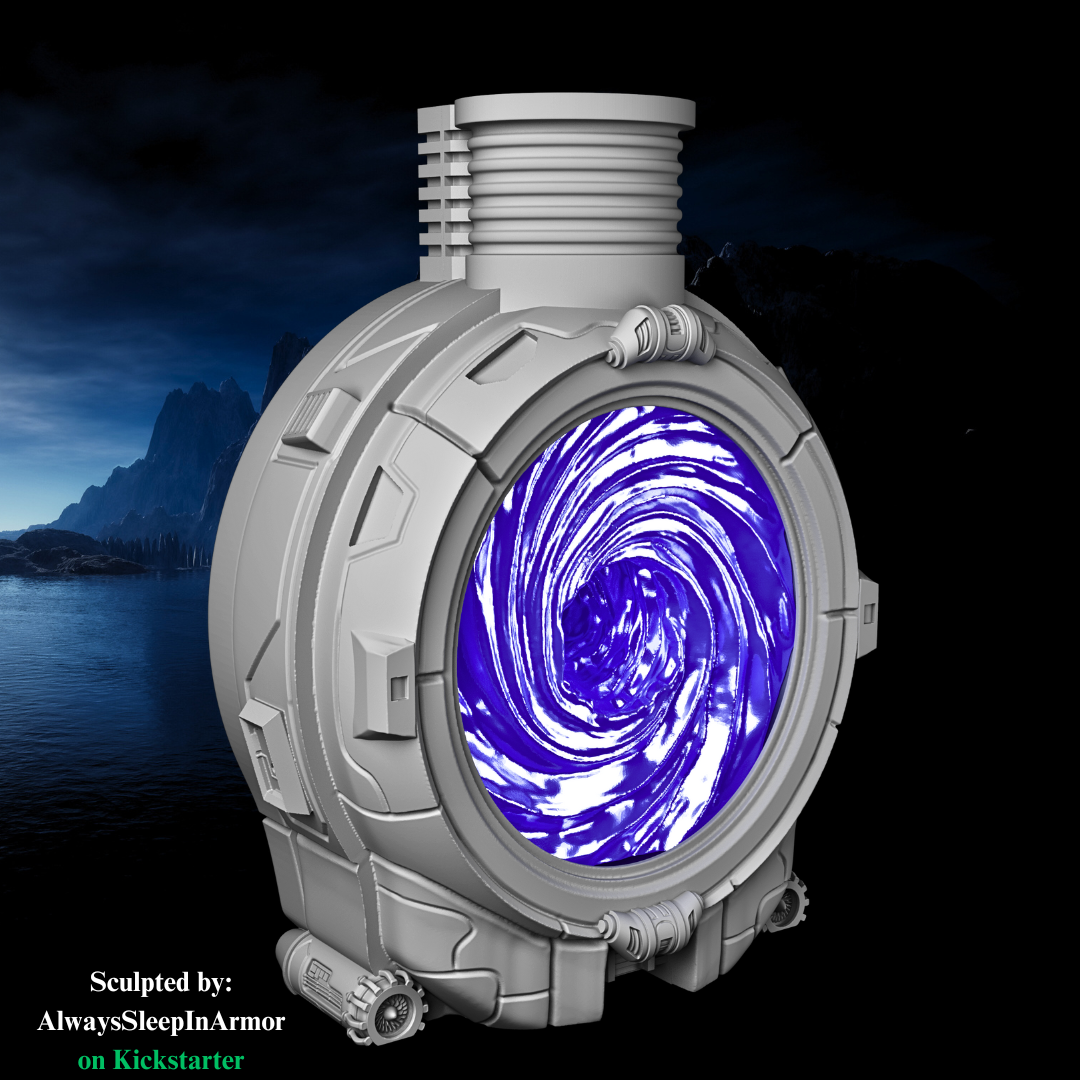 Sci-Fi Portal Dice Tower – Unpainted