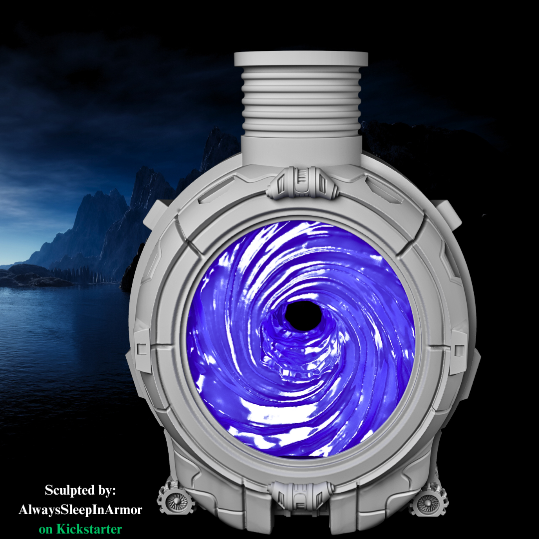 Sci-Fi Portal Dice Tower – Unpainted