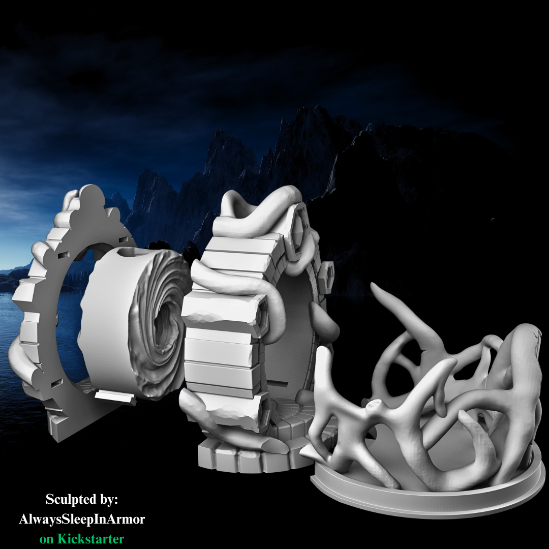 Fantasy Portal Dice Tower – Unpainted