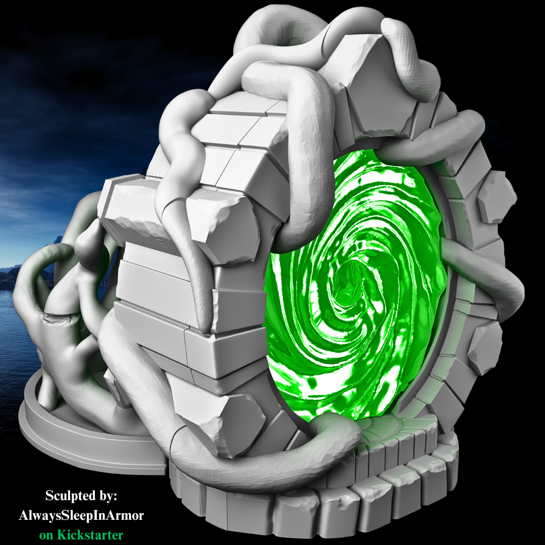 Fantasy Portal Dice Tower – Unpainted