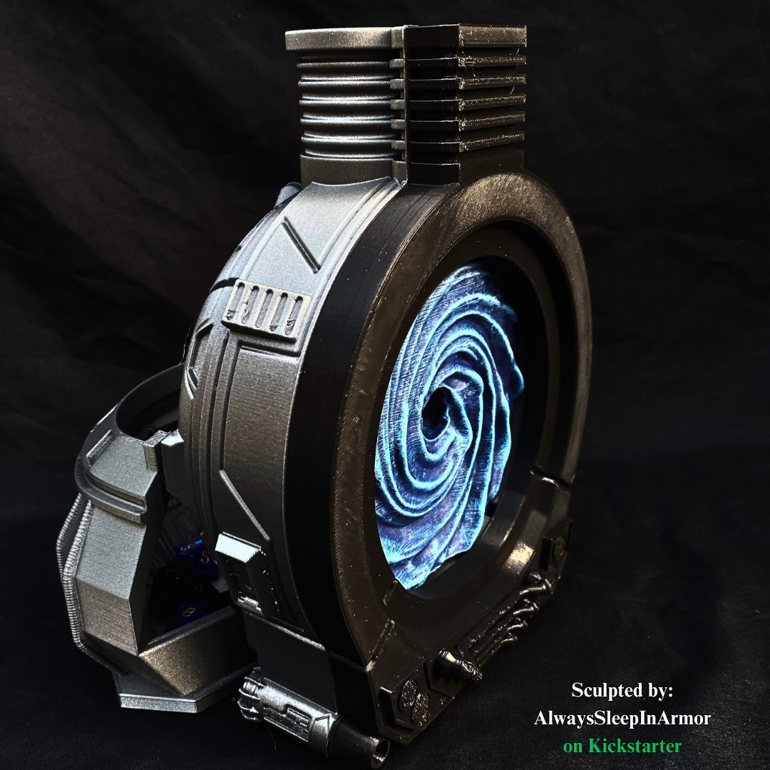 Sci-Fi Portal Dice Tower – Unpainted