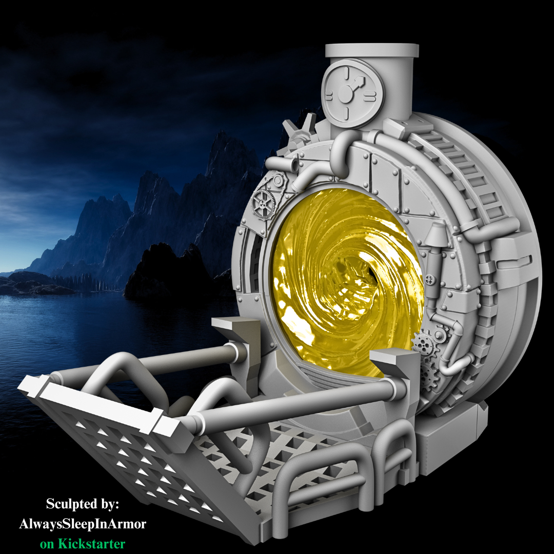 Steampunk Portal Dice Tower - Unpainted