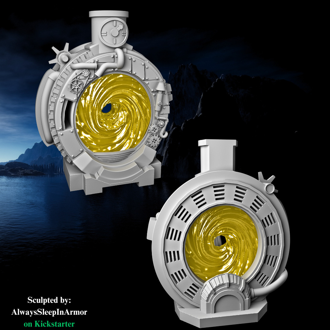 Steampunk Portal Dice Tower - Unpainted