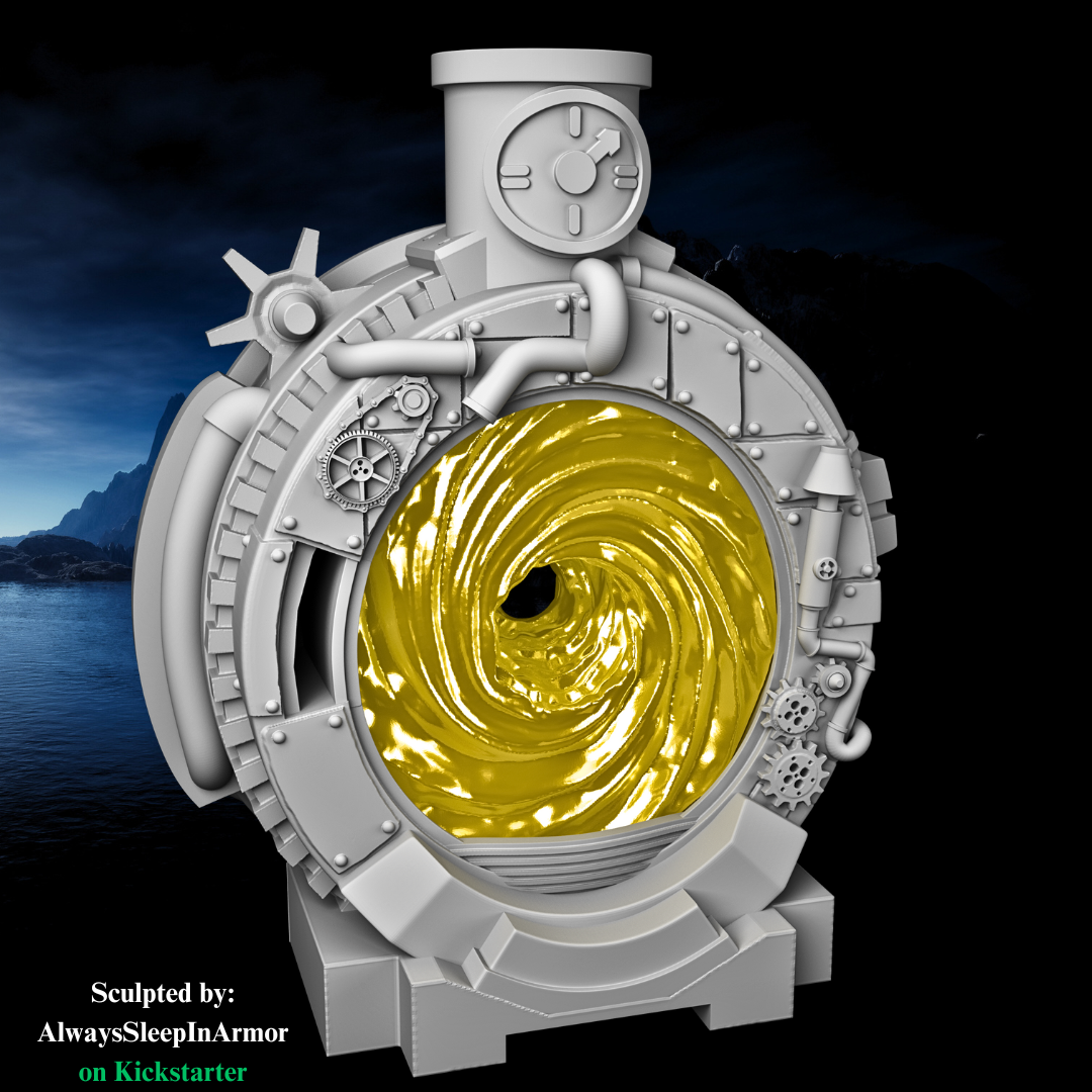 Steampunk Portal Dice Tower - Unpainted